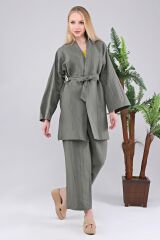 Deli Hanım- %100 Kenevir İplik Kadın Kısa Kimono