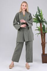 Deli Hanım- %100 Kenevir İplik Kadın Kısa Kimono