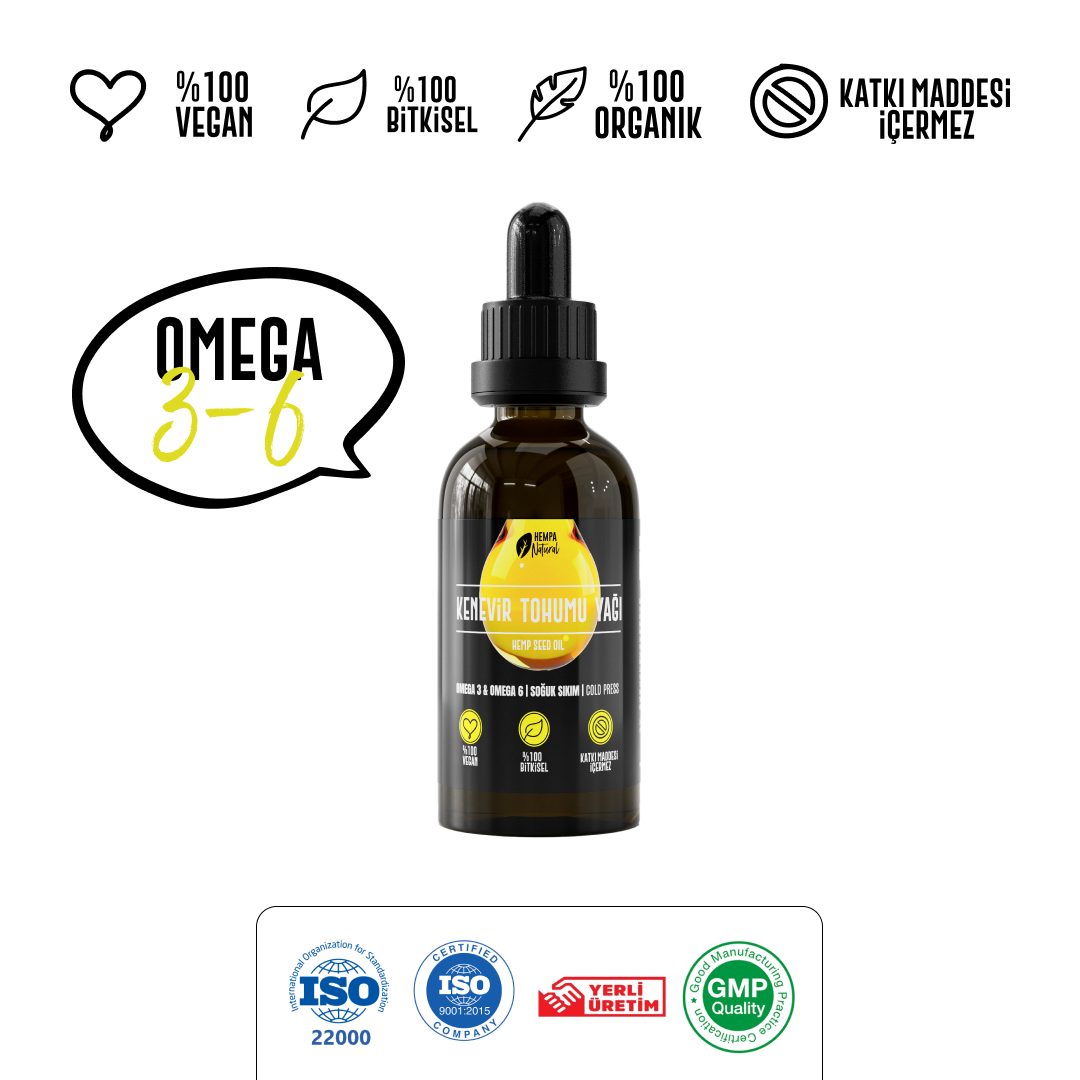 Hempa Natural Kenevir Tohumu Yağı 50ml